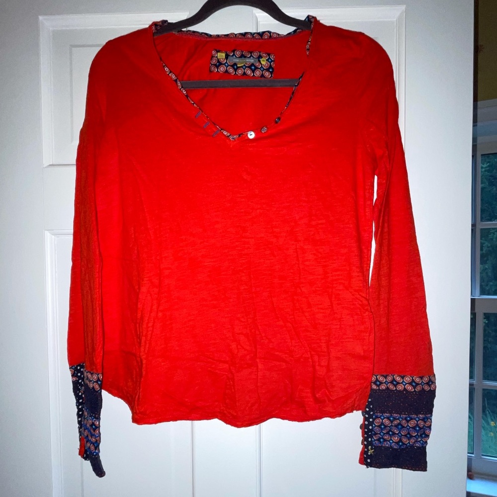 Anthropologie red long sleeve